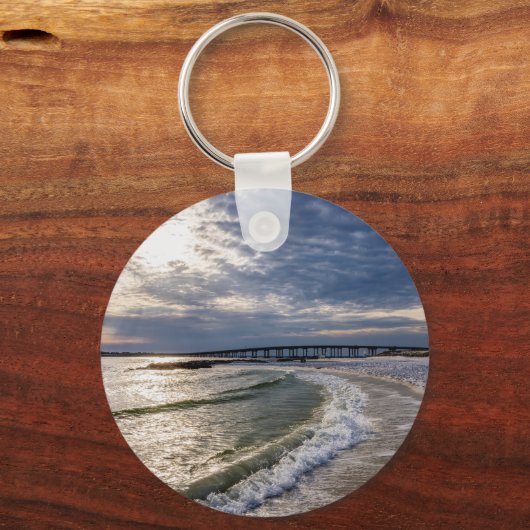 Destin Florida Evening Waves Sleutelhanger (Achterkant)