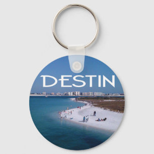 Destin Florida foto met strand en skyline Sleutelhanger