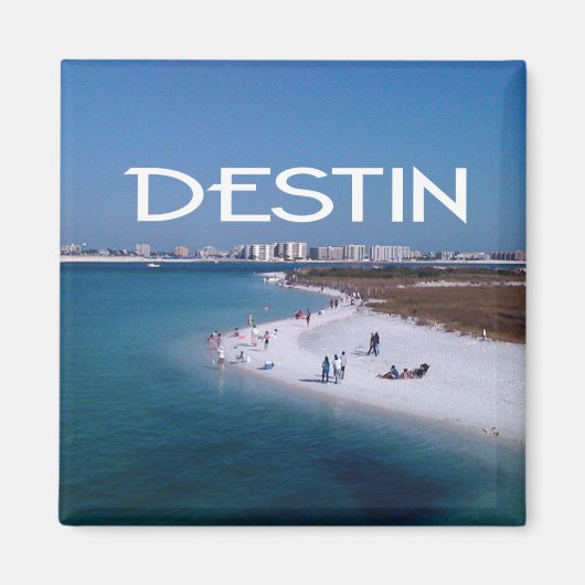 Destin Florida foto van strand en skyline Magneet (Voorkant)