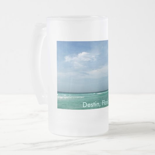 Destin, Florida Frosted Mok (Voorkant links)