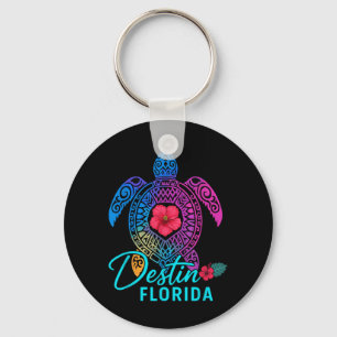 Destin Florida Kleurrijke Schildpad Zomer Reis Sleutelhanger