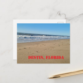 Destin Florida Mooie Zonsondergang Strand Foto Briefkaart