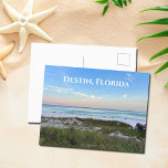 Destin Florida Mooie zonsondergang strand foto Briefkaart<br><div class="desc">Dit pittoreske strand briefkaart van Destin Florida beschikt over de prachtige roze en oranje zonsondergang zachtjes raken de oceaangolven boven het zand en zee gras. Mooie briefkaarten aan zee vanaf uw favoriete vakantieoord of woonplaats.</div>
