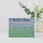 DESTIN FLORIDA NAUTISCH BRIEFKAART OP CRAB-EILAND (Staand voorkant)