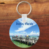 Destin Florida Ocean Boardwalk Photography Custom Sleutelhanger (Achterkant)