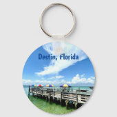 Destin Florida Ocean Boardwalk Photography Custom Sleutelhanger (Achterkant)