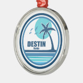 Destin Florida Palm Tree Birds Metalen Ornament (Links)