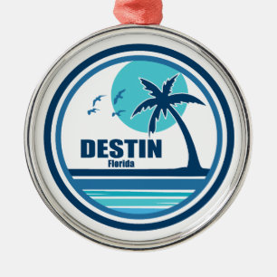Destin Florida Palm Tree Birds Metalen Ornament