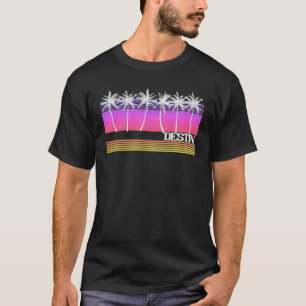 Destin Florida Retro Style Beach Sunset 70 T-shirt