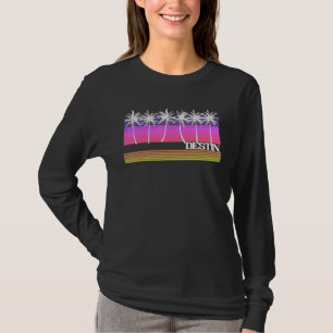 Destin Florida Retro Style Beach Sunset 70 T-shirt