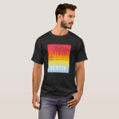 Destin Florida Retro Sunset Palm Trees T-shirt (Voorkant volledig)
