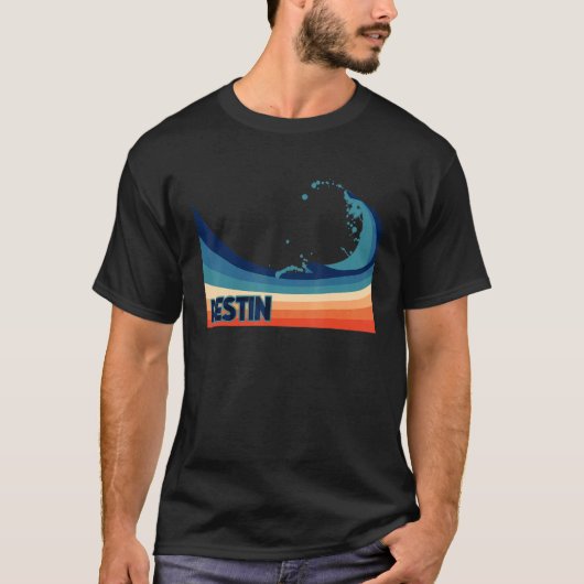 Destin Florida Retro Surf Sailing & Vissen Vacati T-shirt (Voorkant)