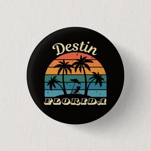 Destin Florida Ronde Button 3,2 Cm (Voorkant)