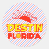 Destin, Florida Ronde Sticker (Voorkant)