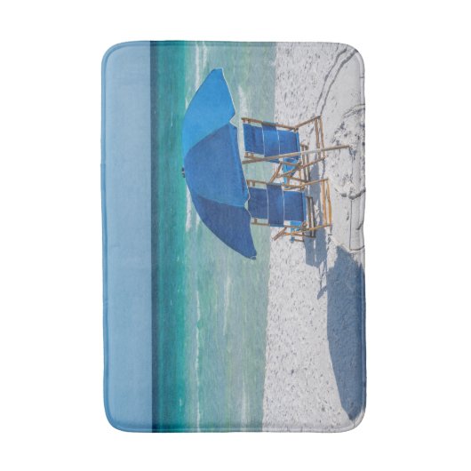 Destin Florida stoelen en paraplu badmat (Voorkant Verticaal)