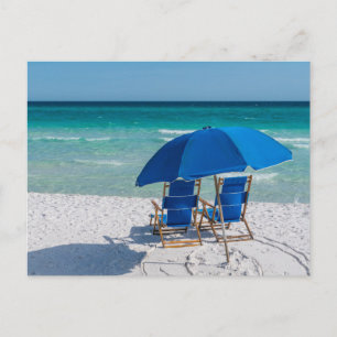 Destin Florida stoelen en paraplu Briefkaart
