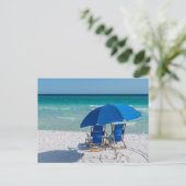 Destin Florida stoelen en paraplu Briefkaart (Staand voorkant)