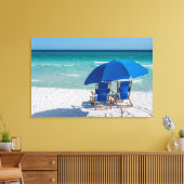 Destin Florida stoelen en paraplu canvas Afdruk (Insitu (Woonkamer))