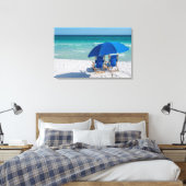 Destin Florida stoelen en paraplu canvas Afdruk (Insitu (Slaapkamer))
