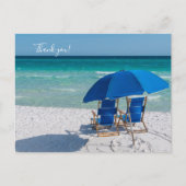 Destin Florida stoelen en paraplu dank u Briefkaart (Voorkant)