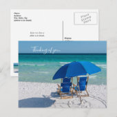 Destin Florida stoelen en paraplu denken aan je Briefkaart (Voorkant / Achterkant)