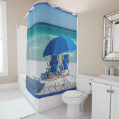 Destin Florida stoelen en paraplu douche gordijn (In situ)