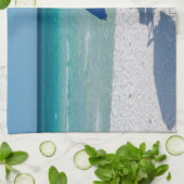 Destin Florida stoelen en paraplu keukenhanddoek (Gevouwen)