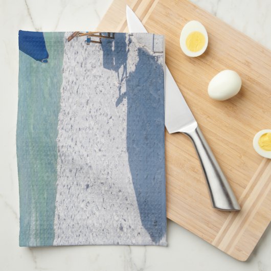 Destin Florida stoelen en paraplu keukenhanddoek (Quarter Fold)