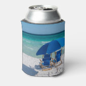 Destin Florida stoelen en paraplu Koelbox Blikjeskoeler (Blikje Achterkant)