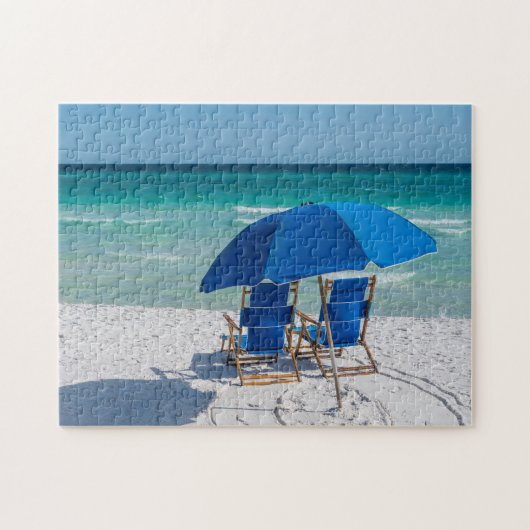 Destin Florida stoelen en paraplu legpuzzel (Horizontaal)