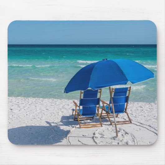 Destin Florida stoelen en paraplu mousepad Muismat (Voorkant)