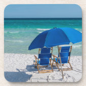 Destin Florida stoelen en paraplu Onderzetter set (Voorkant)