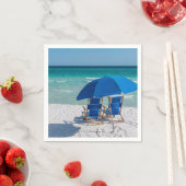 Destin Florida stoelen en paraplu papier servet (Insitu)