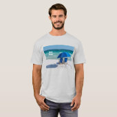 Destin Florida stoelen en paraplu T-shirt (Voorkant volledig)