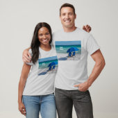 Destin Florida stoelen en paraplu T-shirt (Unisex)
