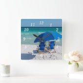 Destin Florida stoelen en paraplu wandklok (Huis)