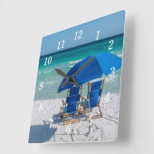 Destin Florida stoelen en paraplu wandklok (Hoek)