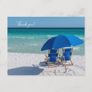 Destin Florida Stoelen En Parasol Bedankt Briefkaart