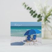 Destin Florida Stoelen En Parasol Dank U Briefkaart (Staand voorkant)