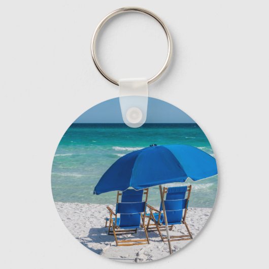 Destin Florida Stoelen En Parasol Sleutelhanger (Voorkant)