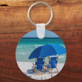 Destin Florida Stoelen En Parasol Sleutelhanger (Voorkant)