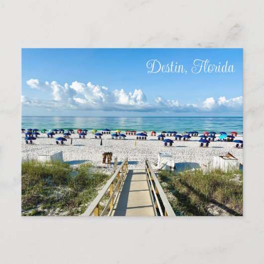 Destin Florida strand parasols Fotografie Briefkaart (Voorkant)