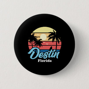 Destin Florida Strand Surfer Surfen Souvenir Retro Ronde Button 5,7 Cm