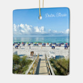 Destin Florida  Strandfotografie Kerst Keramisch Ornament (Links)