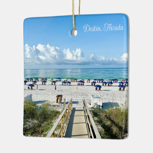 Destin Florida  Strandfotografie Kerst Keramisch Ornament (Links)