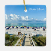 Destin Florida  Strandfotografie Kerst Keramisch Ornament (Voorkant)