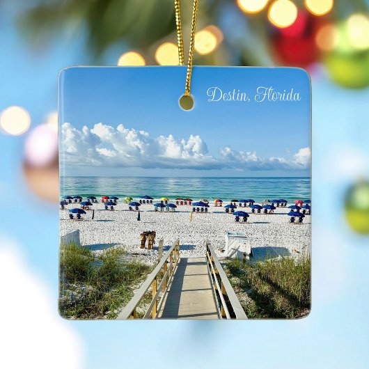 Destin Florida  Strandfotografie Kerst Keramisch Ornament