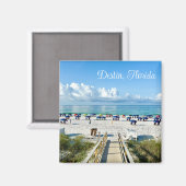 Destin Florida  Strandfotografie Souvenir Magneet (Voorkant / Achterkant)