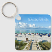 Destin Florida  Strandfotografie Souvenir Sleutelhanger (Voorkant)
