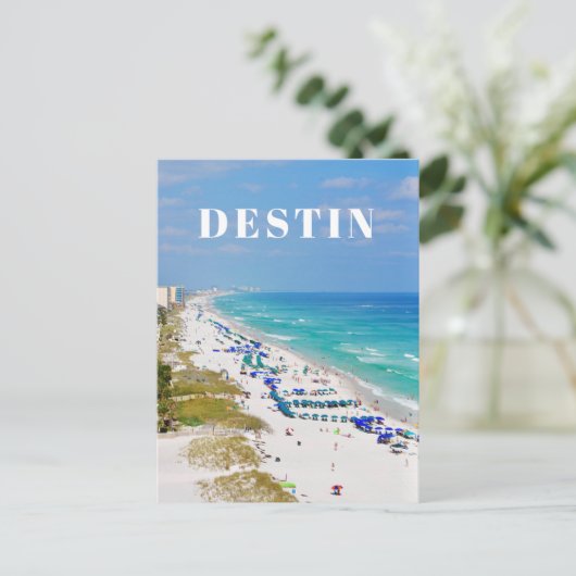Destin Florida strandscène Briefkaart (Staand voorkant)